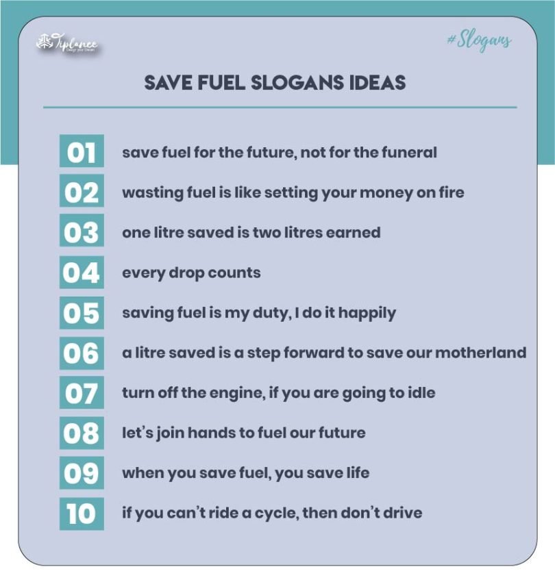 101+ Best Save Fuel Slogans Ideas & Examples Tiplance