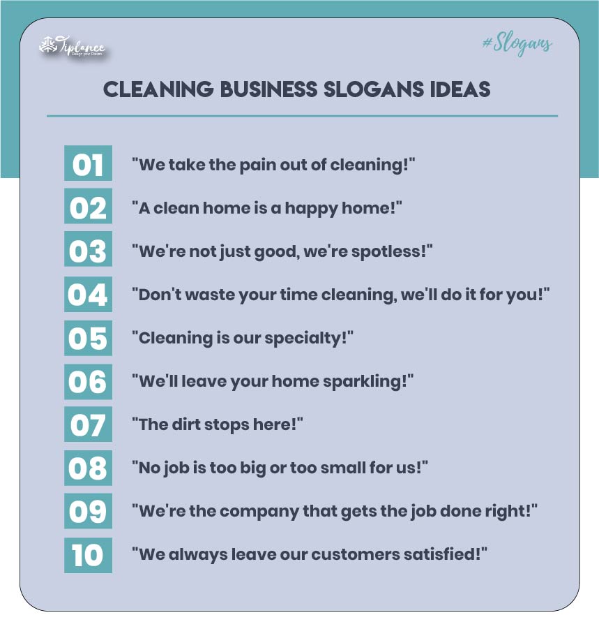 Cleaning company taglines