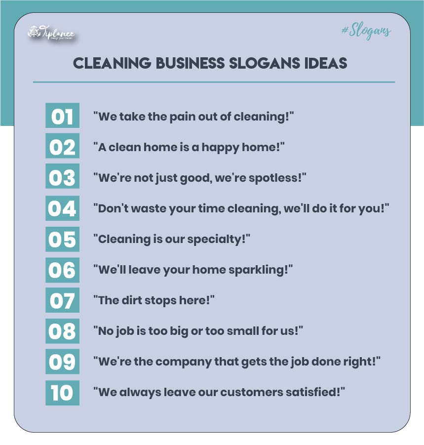 115 Unique Cleaning Business Slogans Examples And Taglines Tiplance 6574