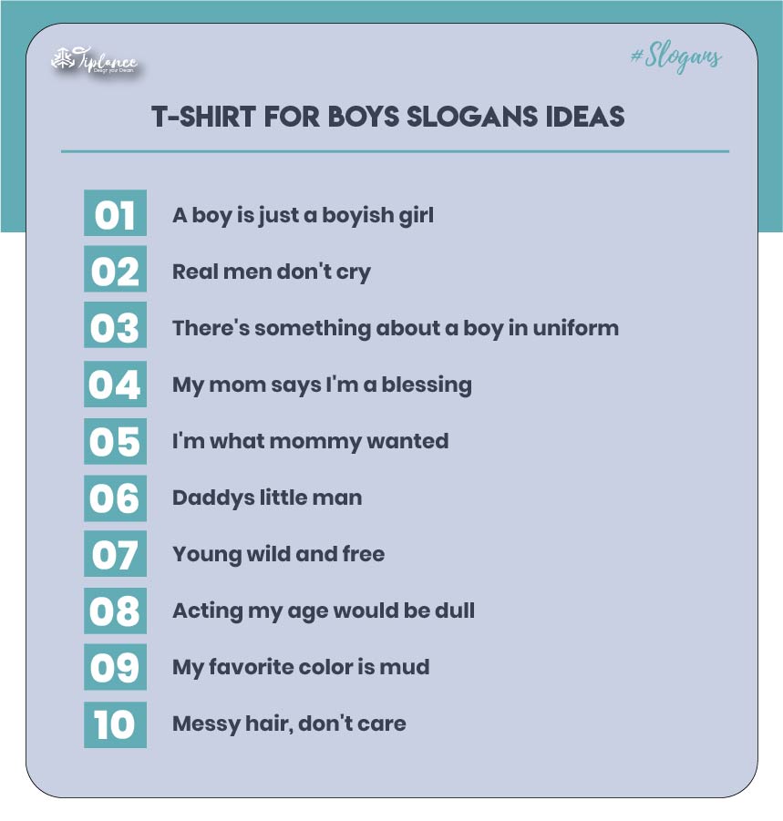 Example for boy t shirt Slogans