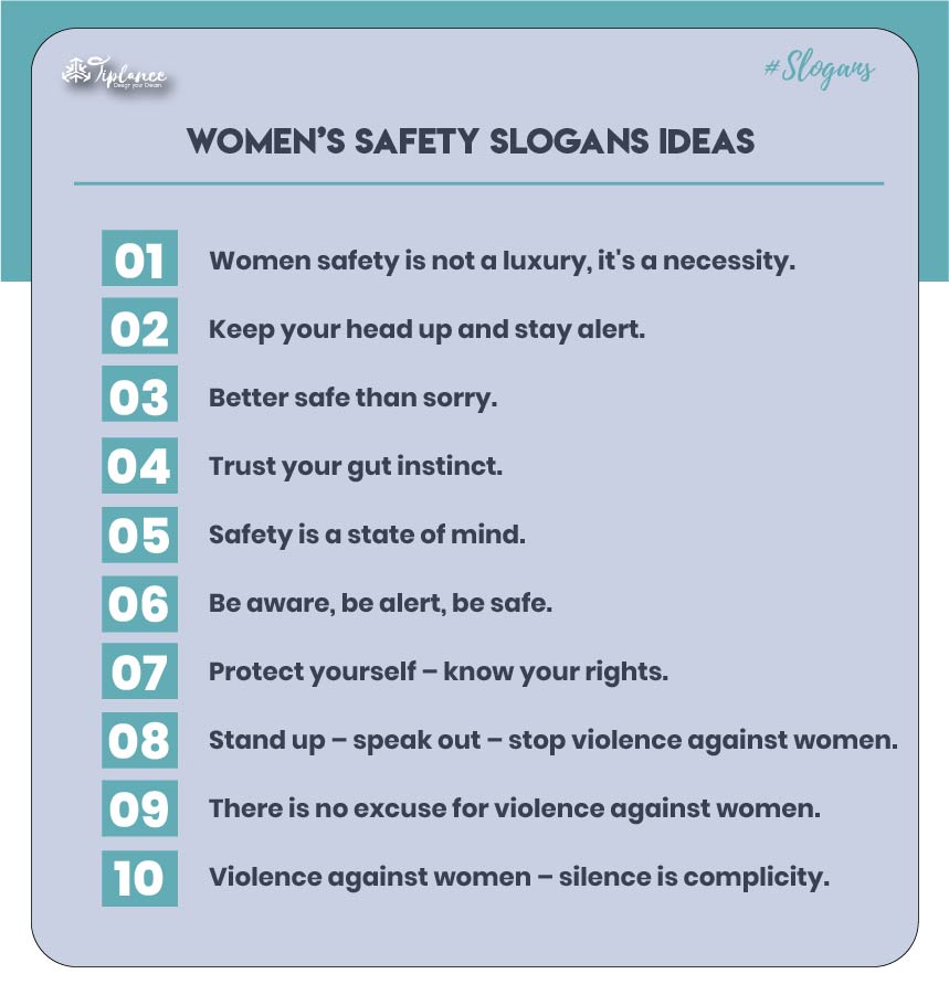 Slogan for women safety