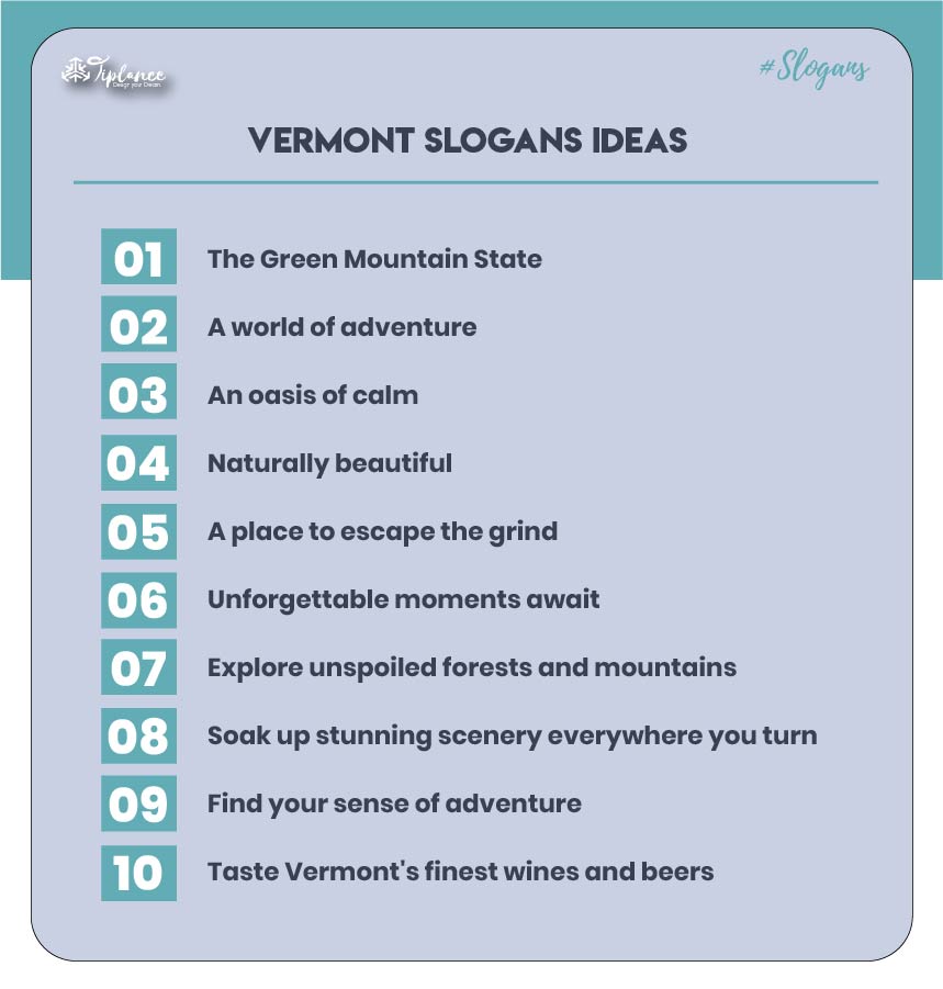 Slogans example about Vermont