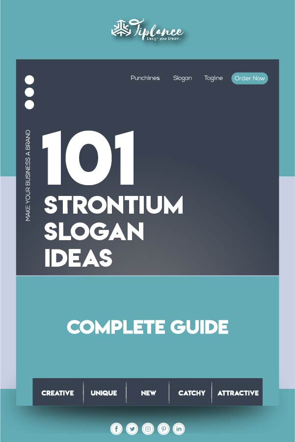 Strontium slogan example
