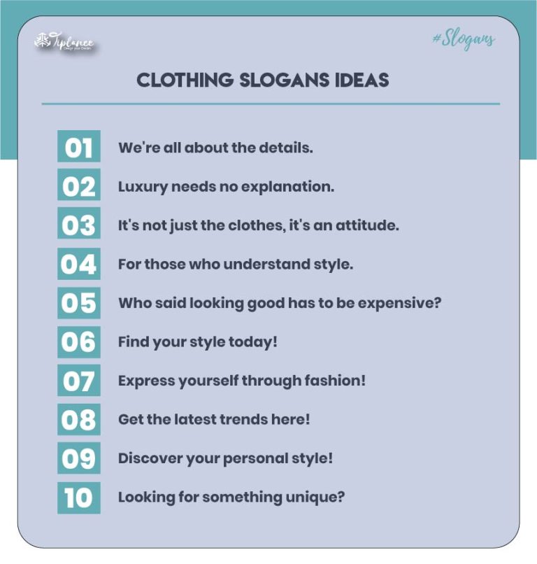 Clothing Tagline Examples