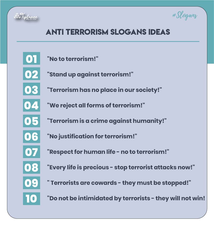 Anti terrorism tagline