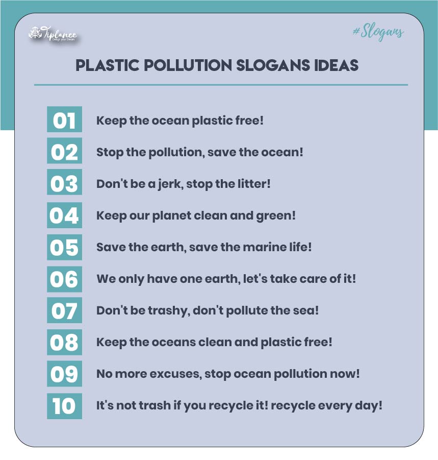 Beat plastic pollution slogans