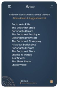 Bedsheet Business Names Ideas from Australia.