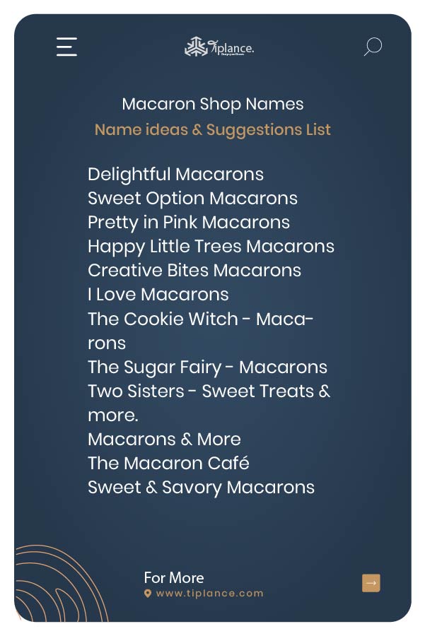 Best Macaron Bakery Names