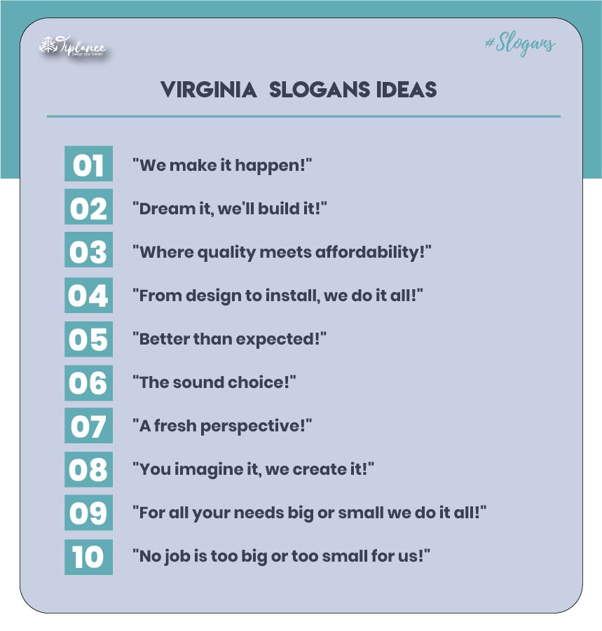 Best Virginia slogan list