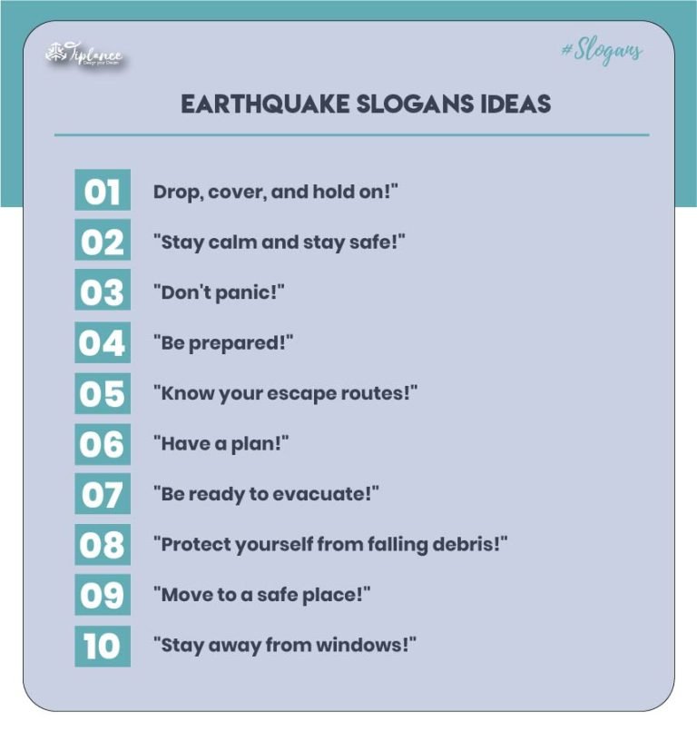 111+ Creative Earthquake Slogans Taglines & Samples - Tiplance