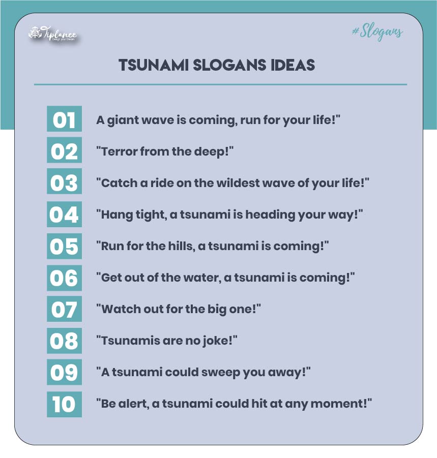 Best tsunami slogan list