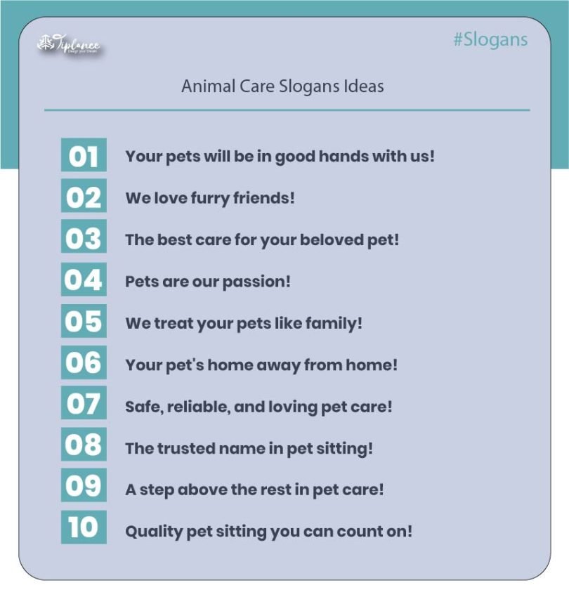Catchy Pet sitting Slogans Tiplance