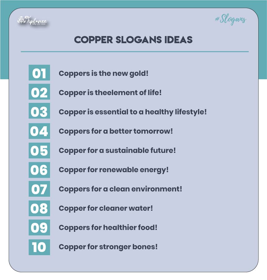 Copper company slogans