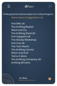 Creative Knitting Business Names Ideas & Example.
