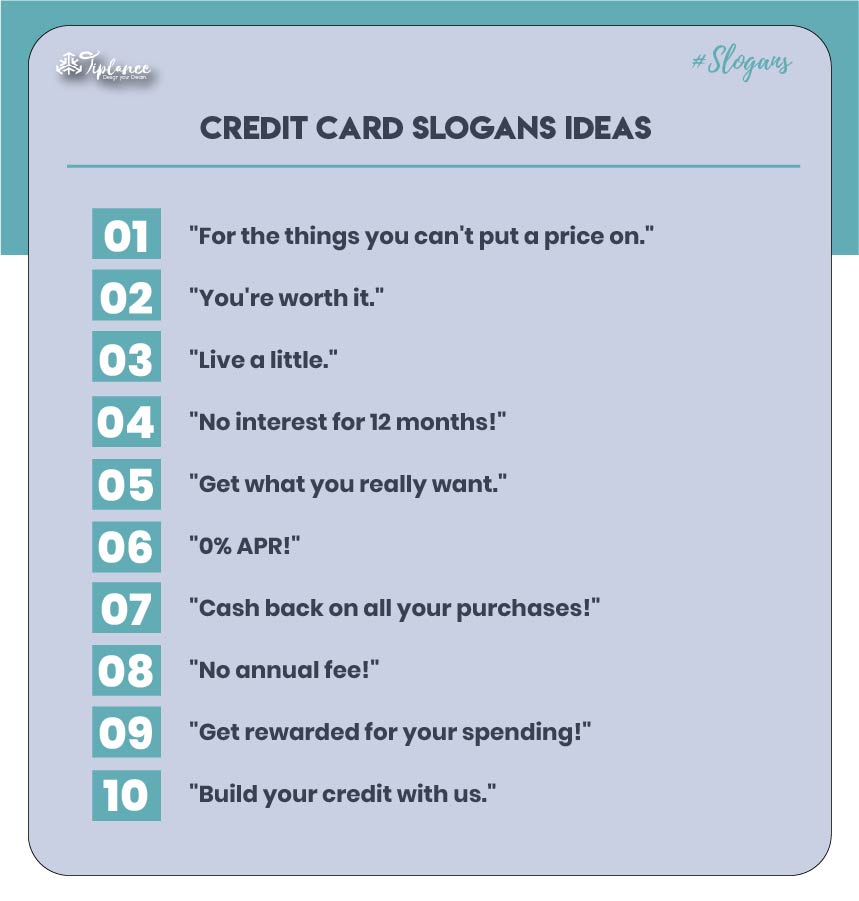 Credit card company slogans