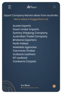 Export Company Names Ideas from Australia.