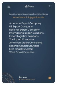 Export Company Names Ideas from United States.