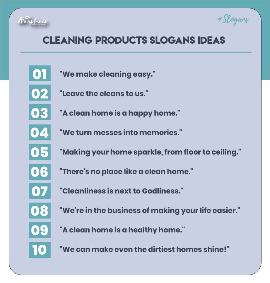 105 Powerful Cleaning Products Slogans Examples Samples