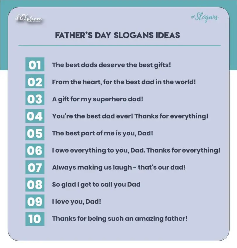 105+ Best Father Day Slogans & Tagline Ideas - Tiplance