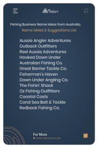 Fishing Business Name Ideas from Australia.