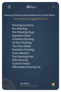 Flooring Company Name Ideas from United States.