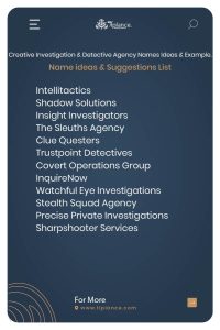 Funny Detective Agency Names