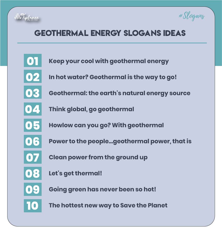Geothermal energy campaign slogans