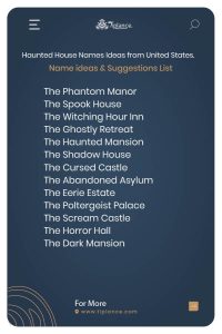 Haunted House Names Ideas from United States.