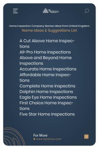 Home Inspection Company Names Ideas from United Kingdom.