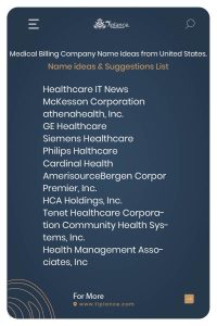 Medical Billing Company Name Ideas from United States.