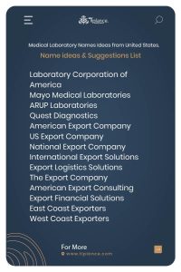 Medical Laboratory Names Ideas from United States.