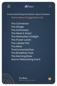 Networking Event Names Ideas from United Kingdom.