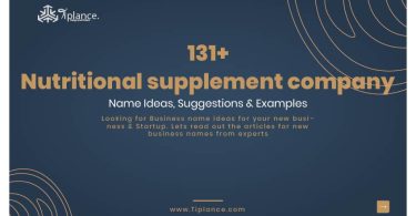Nutritional supplement company names