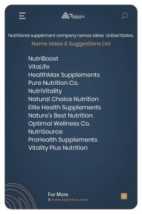 Nutritional supplement company names Ideas from United States.