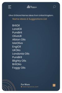 Olive Oil Brand Names Ideas from United Kingdom.