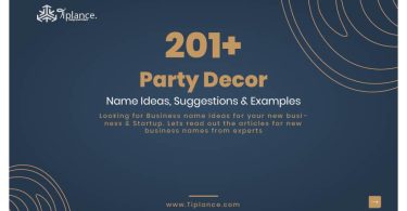 Party Decor Business Names