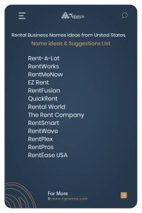 Rental Business Names Ideas from United States.