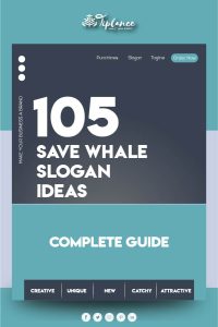 Save whale slogans ideas