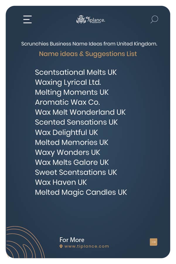 Scrunchies Business Name Ideas from United Kingdom.