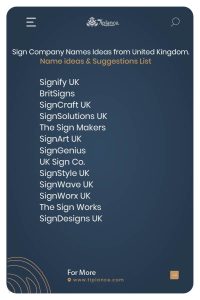 Sign Company Names Ideas from United Kingdom.