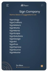 Sign Company Names Ideas from United States.