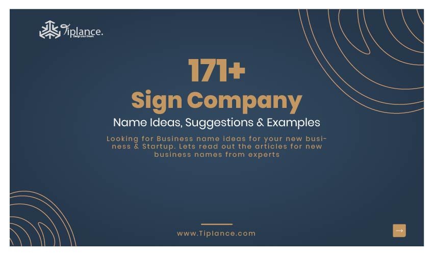 335 Best Sign Company Names Ideas Samples Tiplance