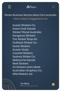 Sticker Business Names Ideas from Australia.