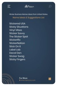 Sticker Business Names Ideas from United States.