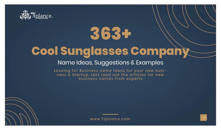 363+ Cool Sunglasses Company Names that double your sales - Tiplance