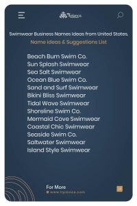 Swimwear Business Names Ideas from United States.