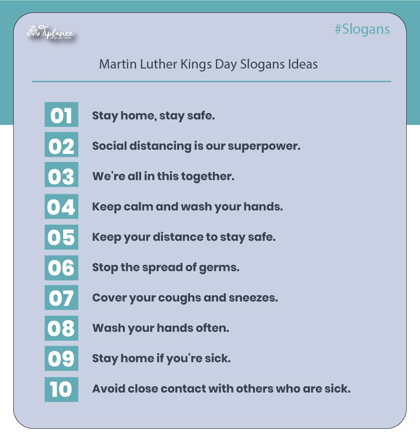 Tagline about martin Luther king