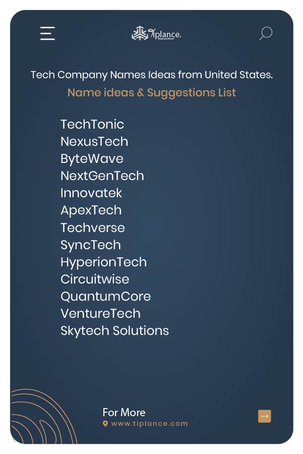 101 Unique Tech Company Names Ideas Samples Tiplance