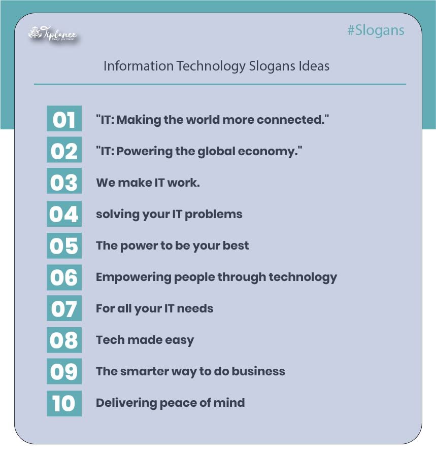 101 Catchy Information Technology Company Slogans Ideas