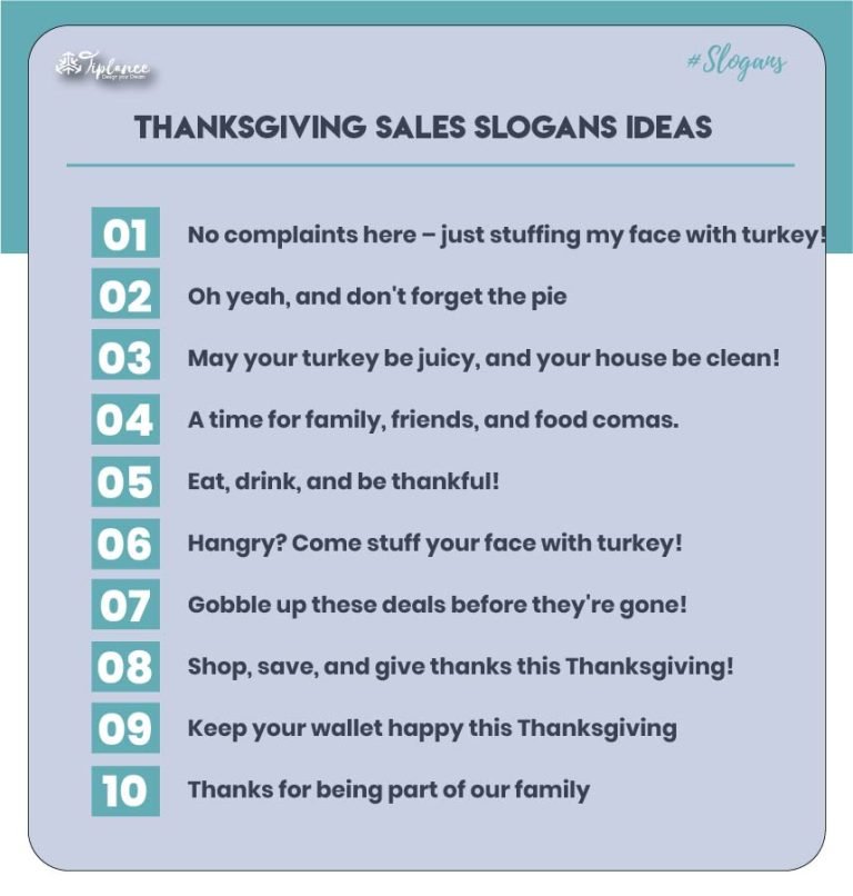 Picture of 109+ Best Thanksgiving Sales Slogans & Taglines Ideas - Tiplance